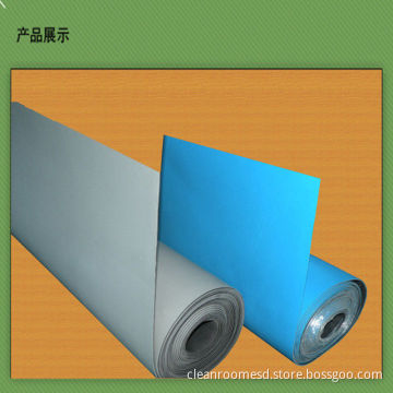 Antistatic Rubber Esd Mat With Black / Gray / Blue / Green Color
